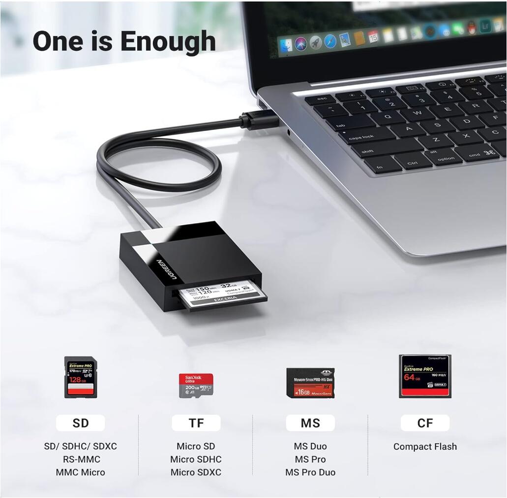 External 4-in-1 USB 3.0 Memory Card Reader Adapter