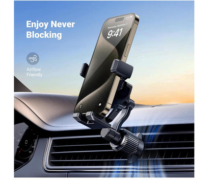 Firm Grip Air Vent Hook Clip Car Phone Holder Never Blocking