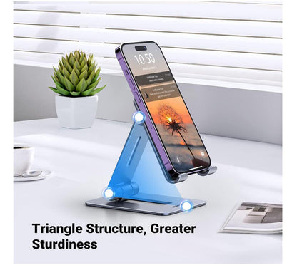 Fully Adjustable Foldable Aluminum Phone Stand Holder Sturdiness