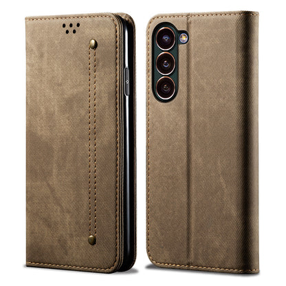 Retro Demin Wallet Leather Samsung Galaxy S24 Case Frosted TPU Shell