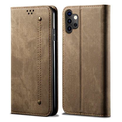 Retro Demin Wallet Leather Samsung Galaxy A32 Case Frosted TPU Shell