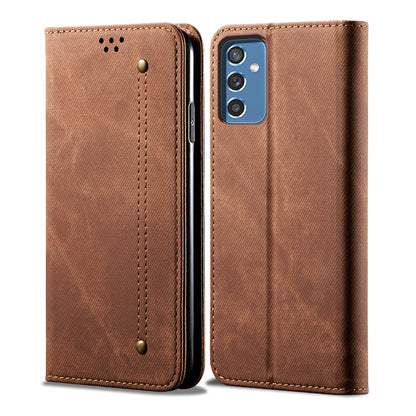 Retro Demin Wallet Leather Samsung Galaxy A04s Case Frosted TPU Shell