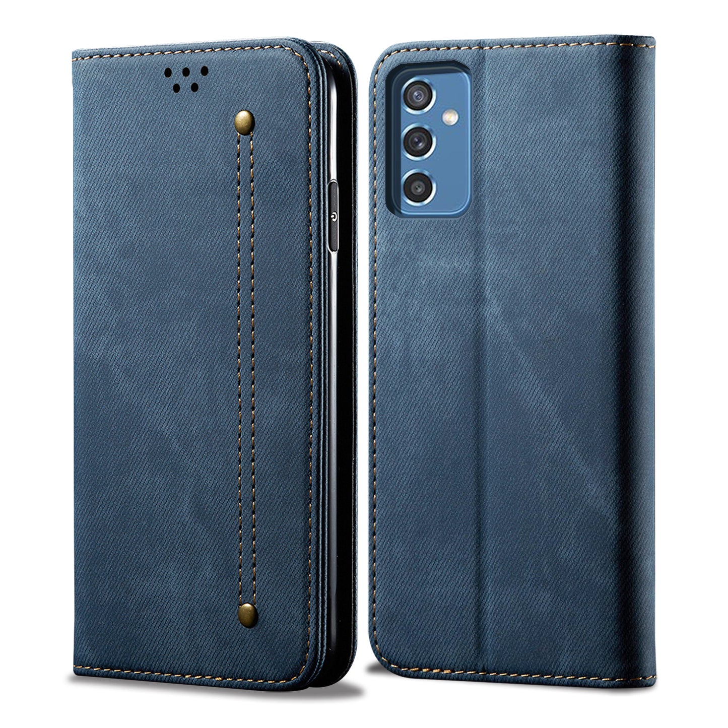 Retro Demin Wallet Leather Samsung Galaxy A13 Case Frosted TPU Shell