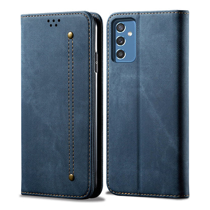 Retro Demin Wallet Leather Samsung Galaxy A04 Case Frosted TPU Shell