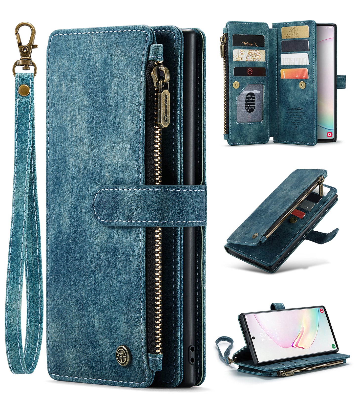 Multi-card Hand Strap Samsung Galaxy Note10+ Case Double Fold Stand