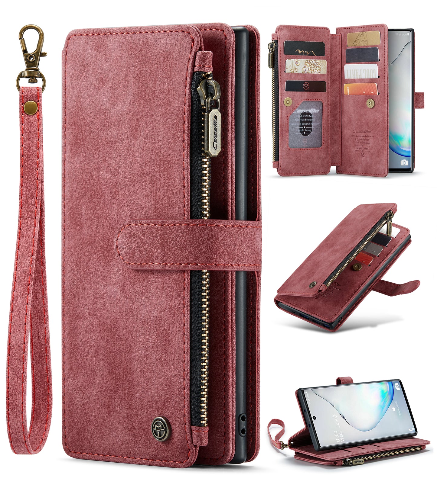 Multi-card Hand Strap Samsung Galaxy Note10 Case Double Fold Stand