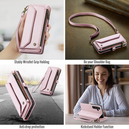 Women Shoulder Bag Samsung Galaxy A15 Case Card Slots Buckle Pockets