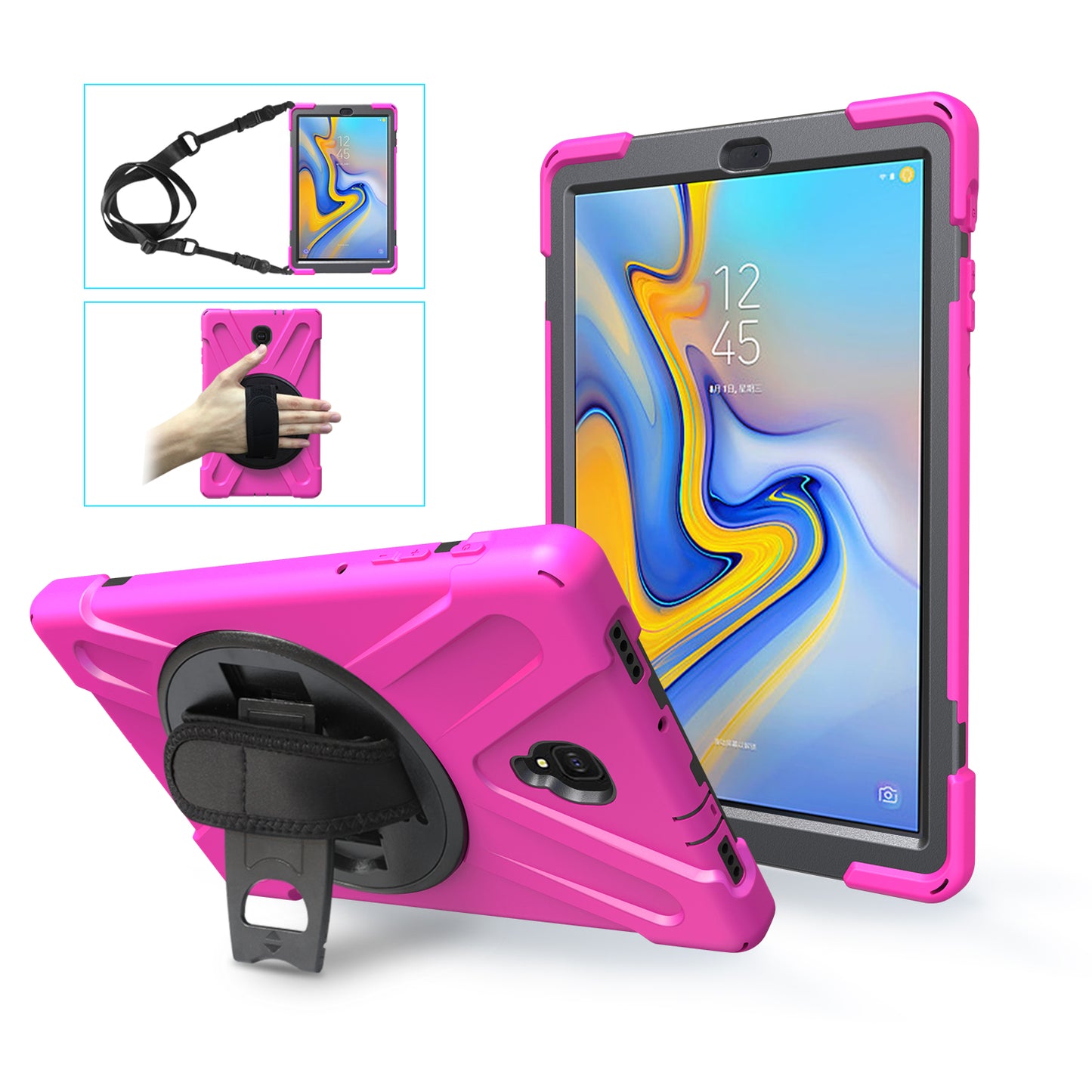 Pirate King Galaxy Tab A 10.5 (2018) Case 360 Rotating Stand Hand