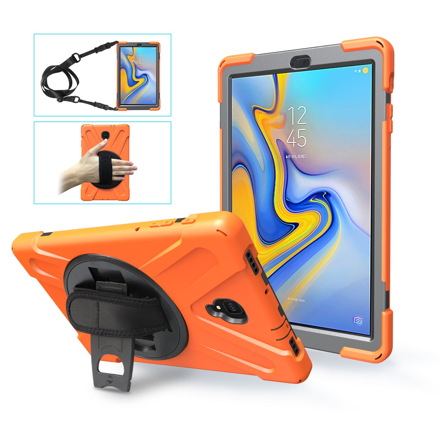 Pirate King Galaxy Tab A 10.5 (2018) Case 360 Rotating Stand Hand