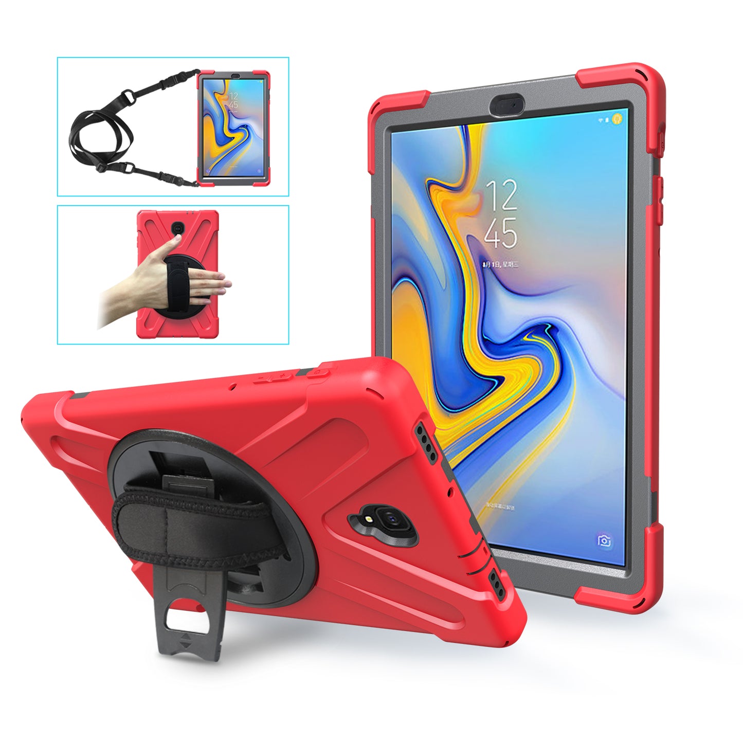 Pirate King Galaxy Tab A 10.5 (2018) Case 360 Rotating Stand Hand