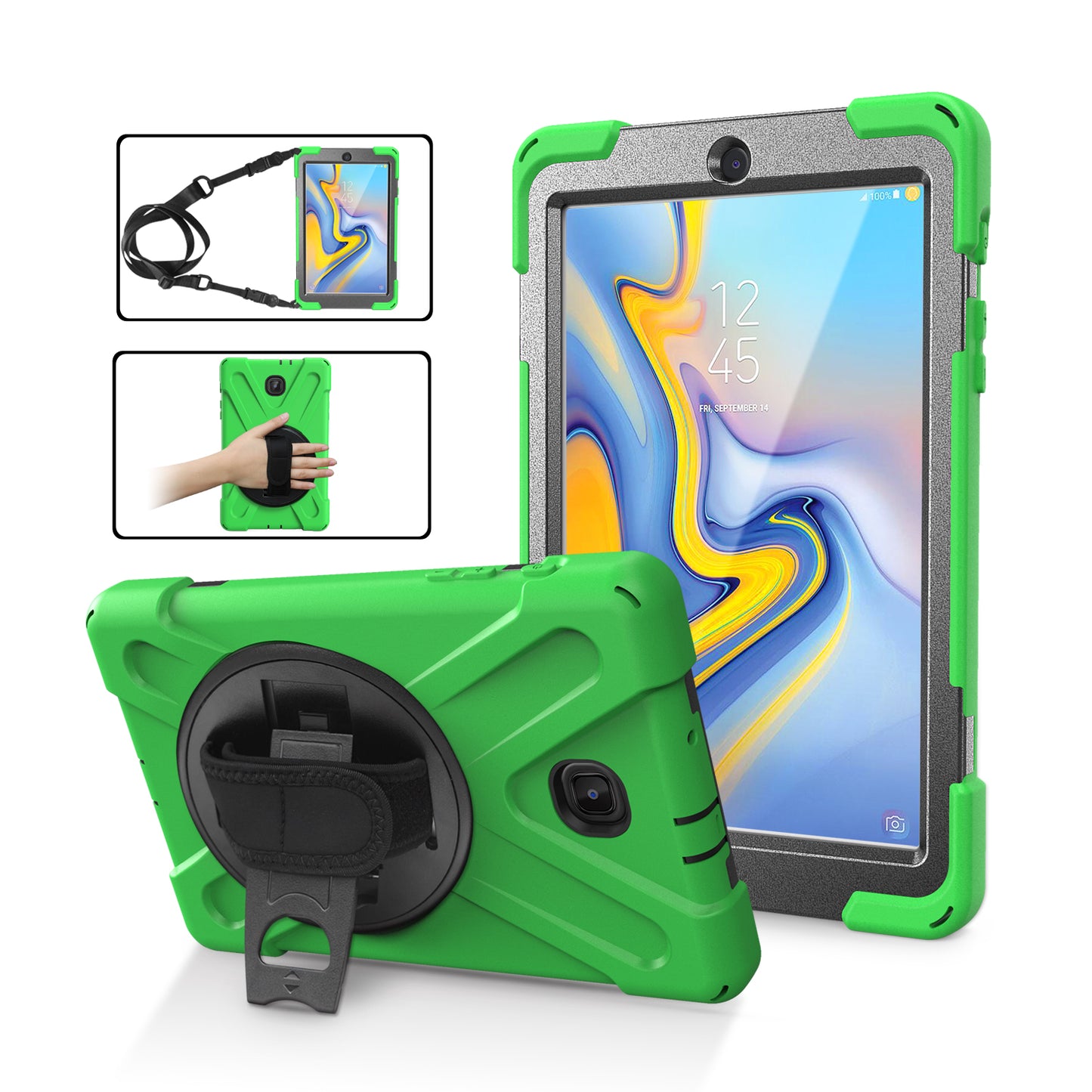 Pirate King Galaxy Tab A 8.0 (2018) Case 360 Rotating Stand Hand