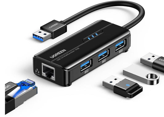 5Gbps 4-Port USB 3.0 Hub with KVM Switch Selector Adapter