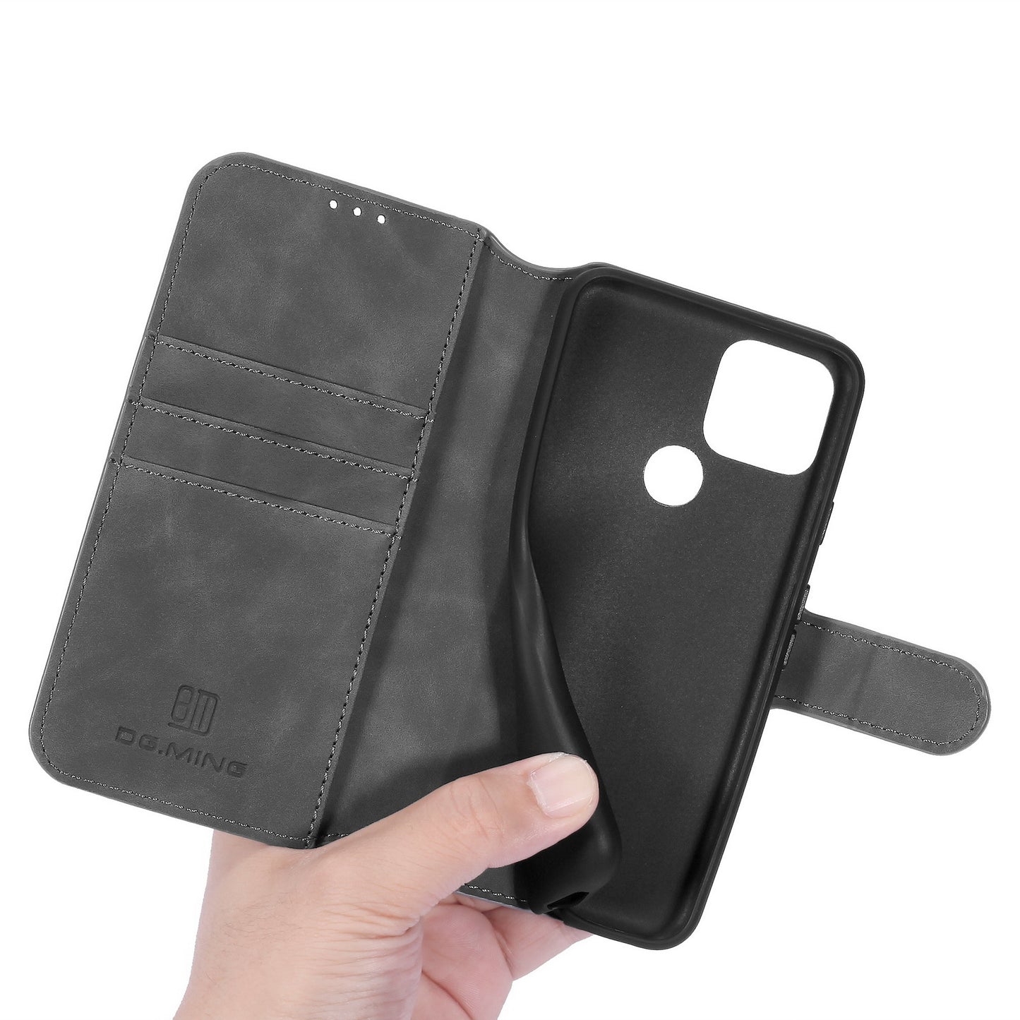 Retro Leather Edge Google Pixel 5 Case with Hand Strap