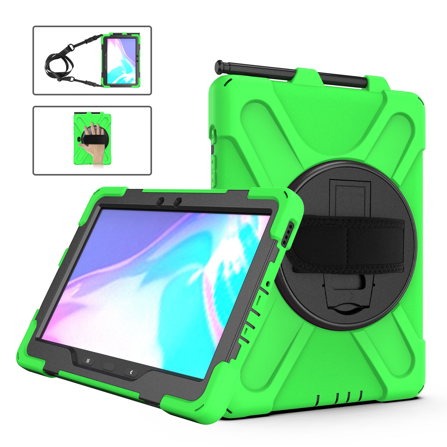 Pirate King Galaxy Tab Active4 Pro Case 360 Rotating Stand Hand