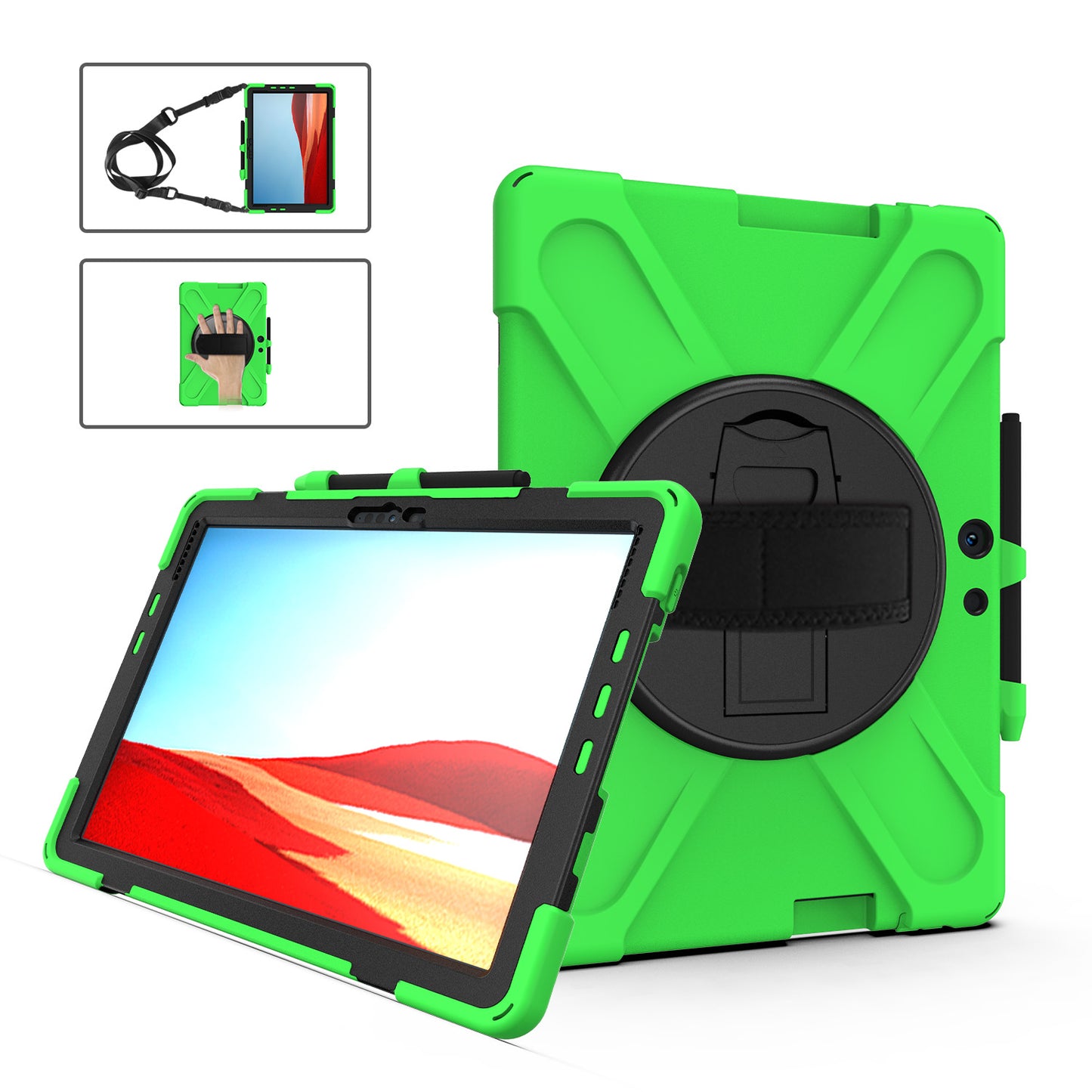 Pirate King Microsoft Surface Go 4 Case 360 Rotating Stand Hand