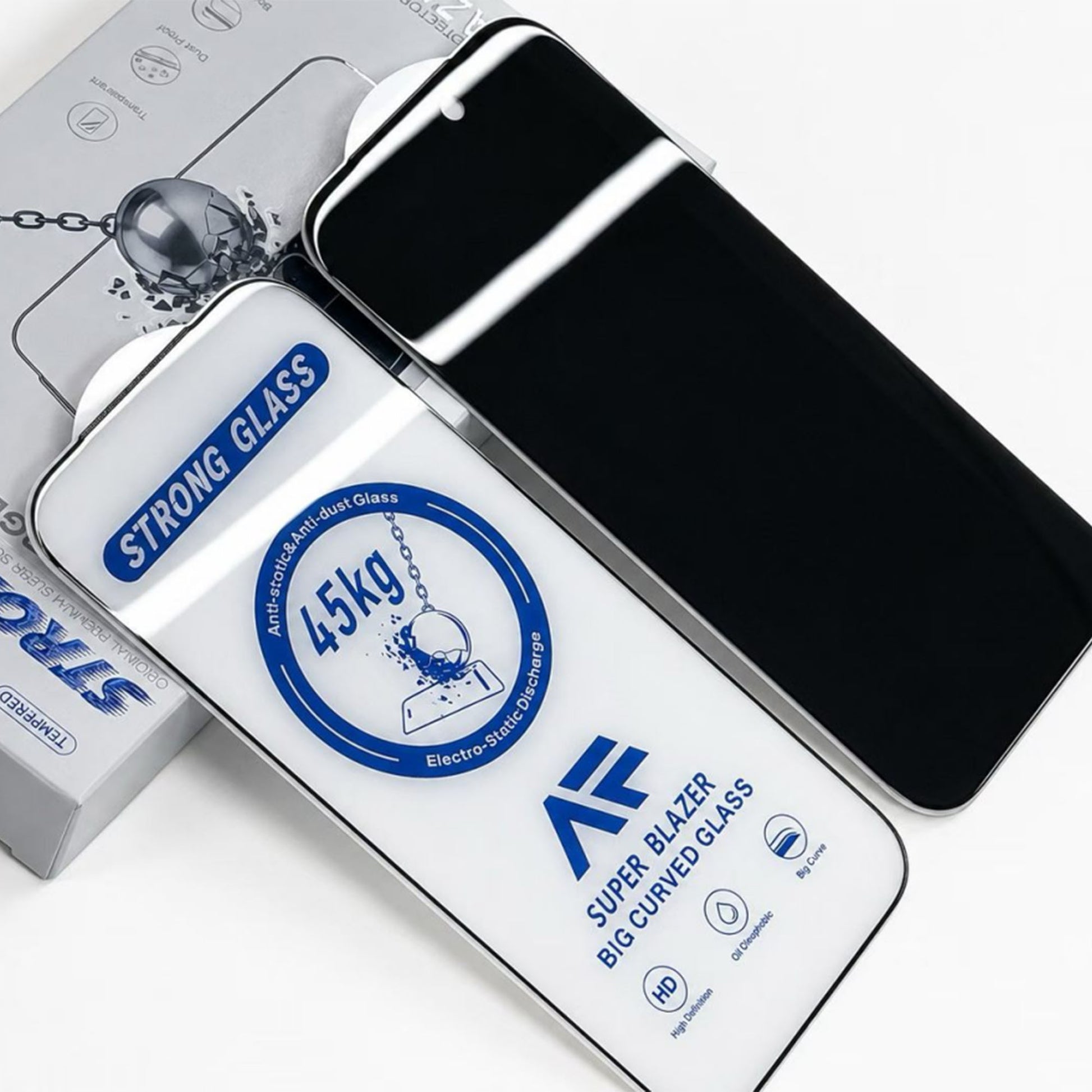 Ultramarine Technology Heavy-Duty HD Clear iPhone Screen Protector 45KG Edge Pressure