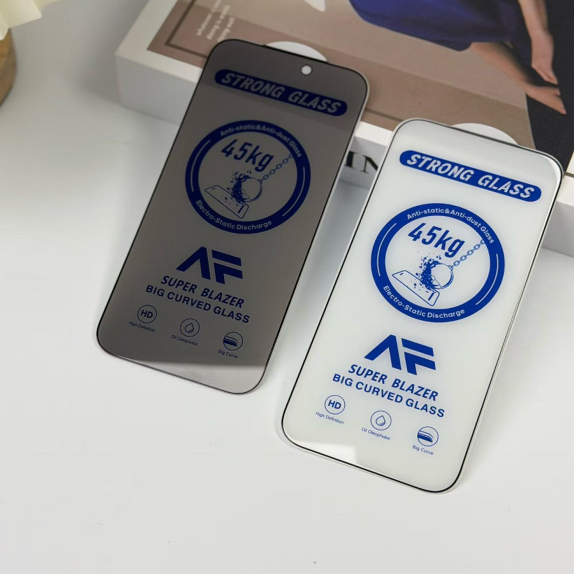 Ultramarine Technology Heavy-Duty Privacy iPhone Screen Protector 45KG Edge Pressure