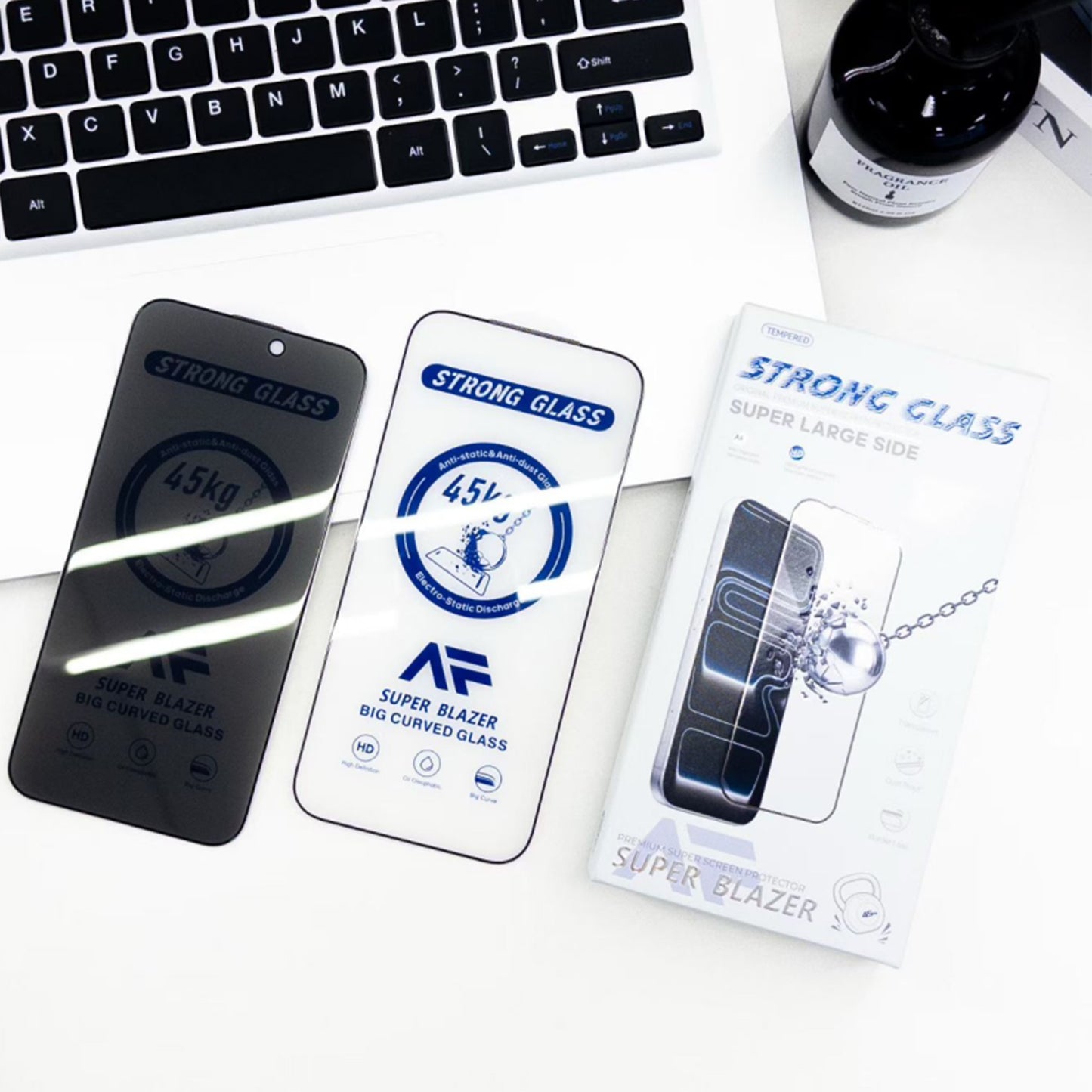 Ultramarine Technology Heavy-Duty Privacy iPhone Screen Protector 45KG Edge Pressure