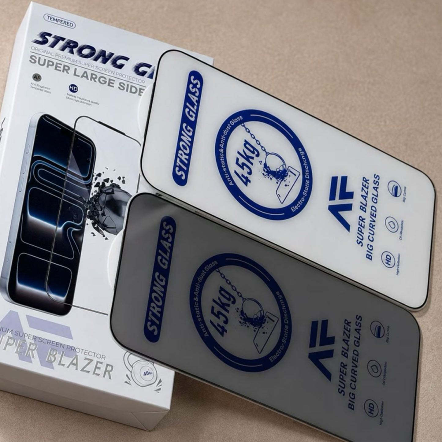Ultramarine Technology Heavy-Duty Privacy iPhone Screen Protector 45KG Edge Pressure