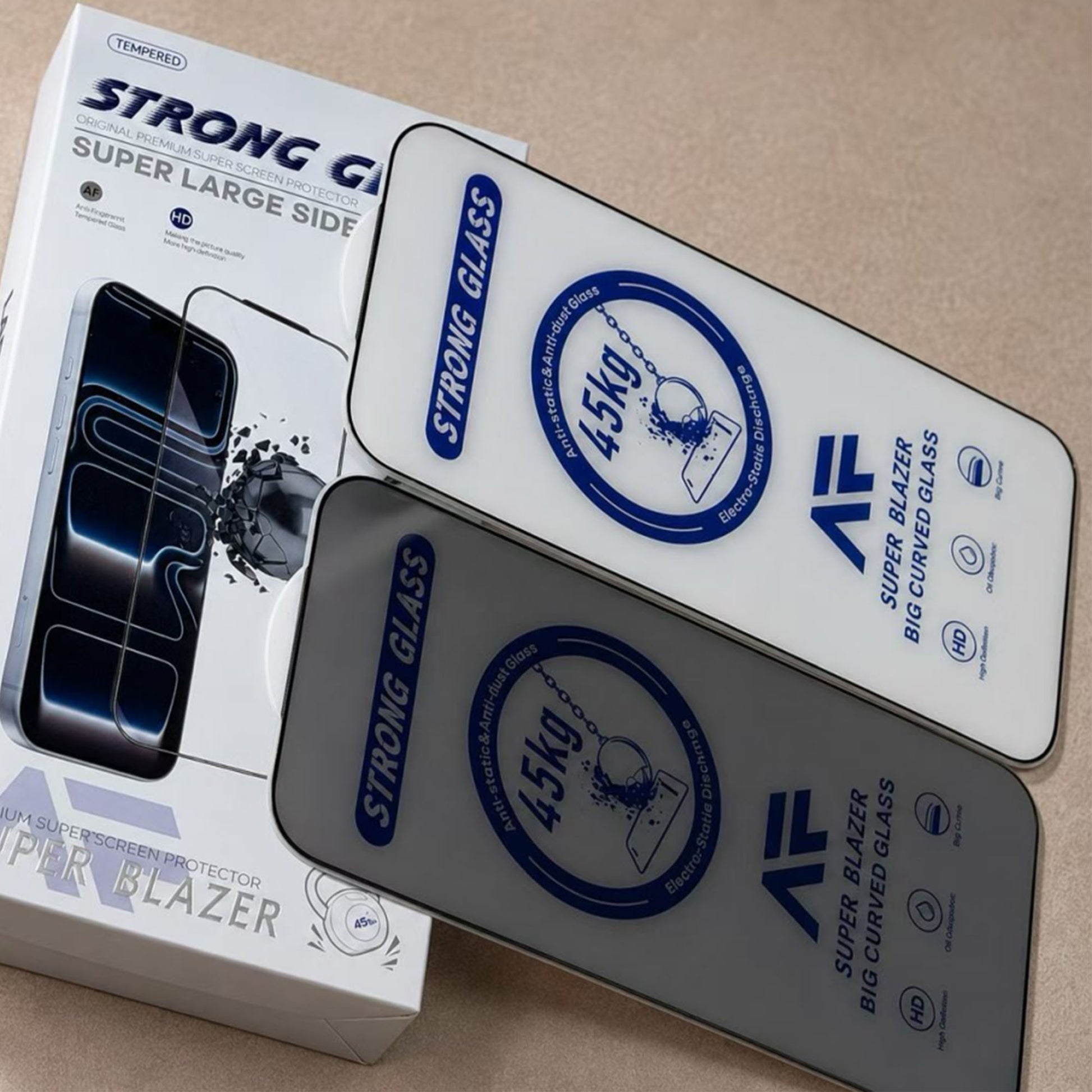 Ultramarine Technology Heavy-Duty Privacy iPhone Screen Protector 45KG Edge Pressure