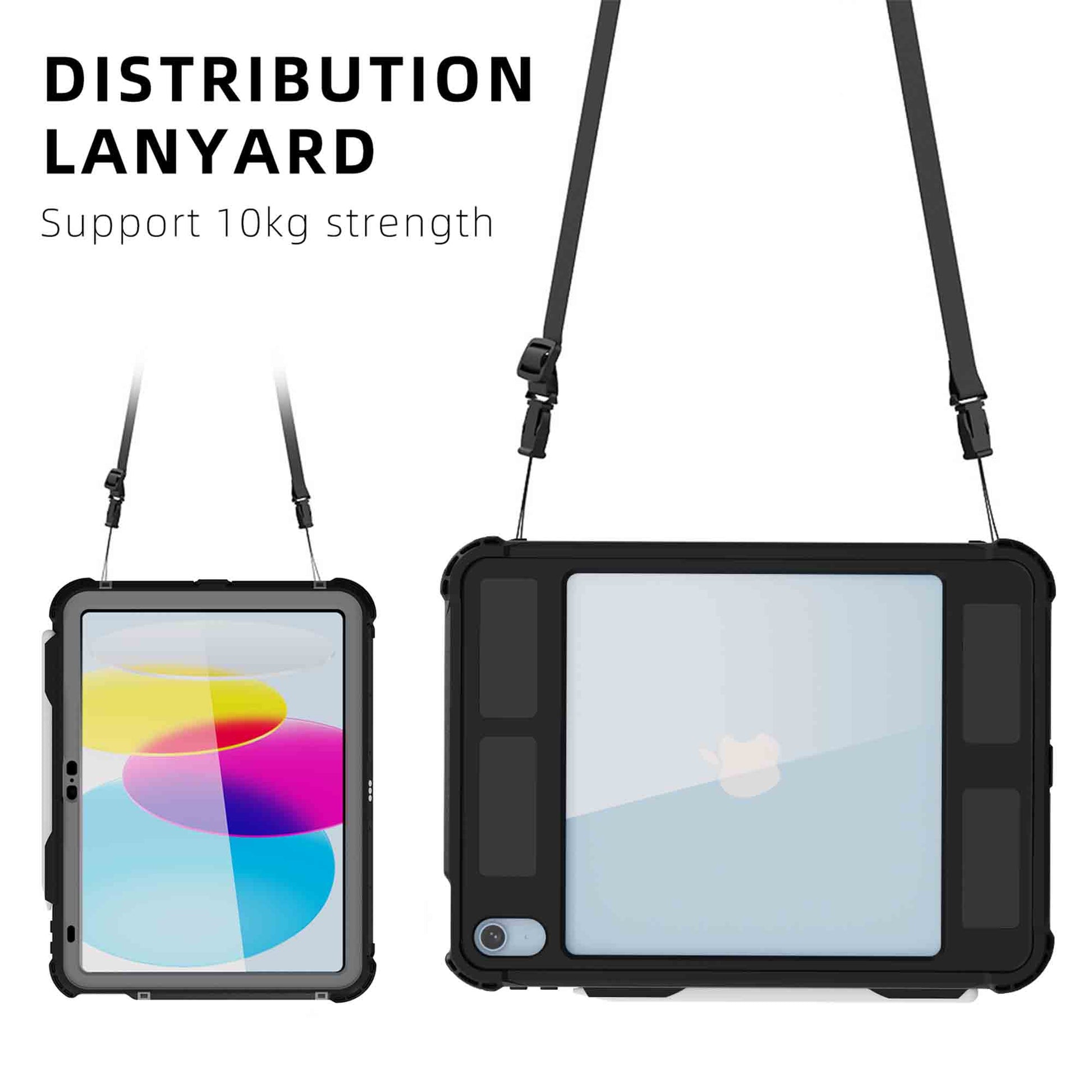 Ultramarine Technology Heavy-Duty Waterproof Tablet Case with 360° Rotating Hand Strap - iPad 10