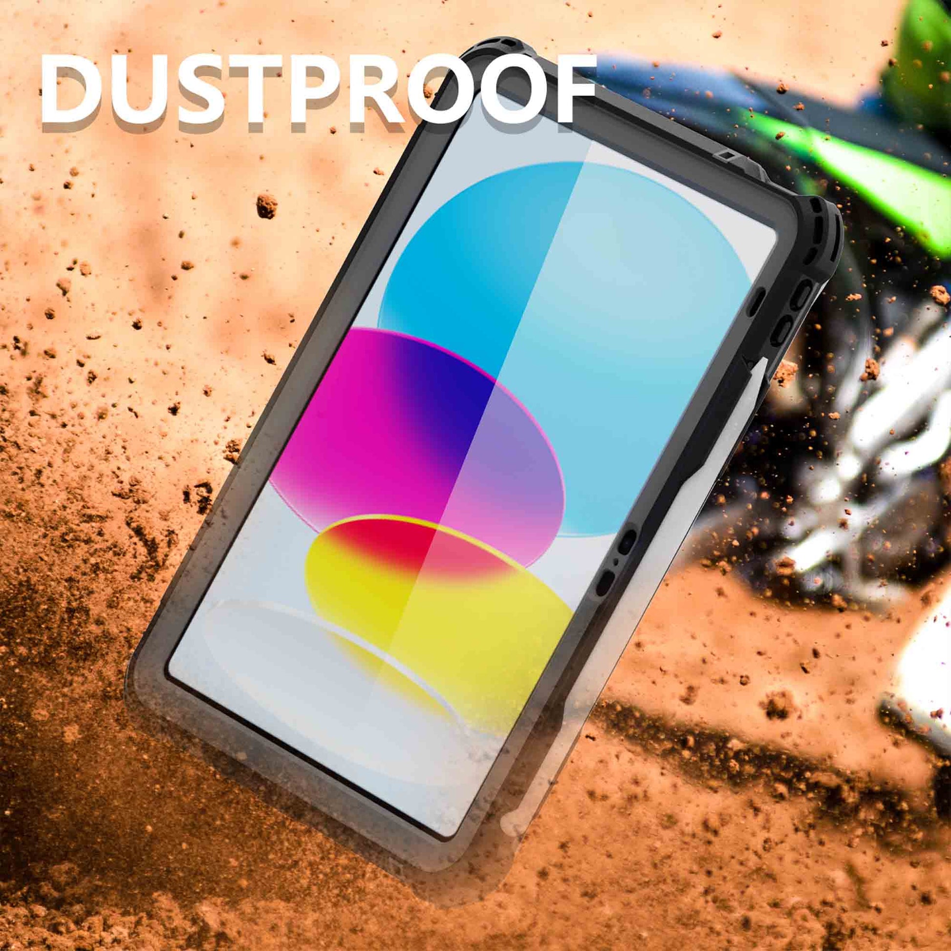 Ultramarine Technology Heavy-Duty Waterproof Tablet Case with 360° Rotating Hand Strap - iPad 10