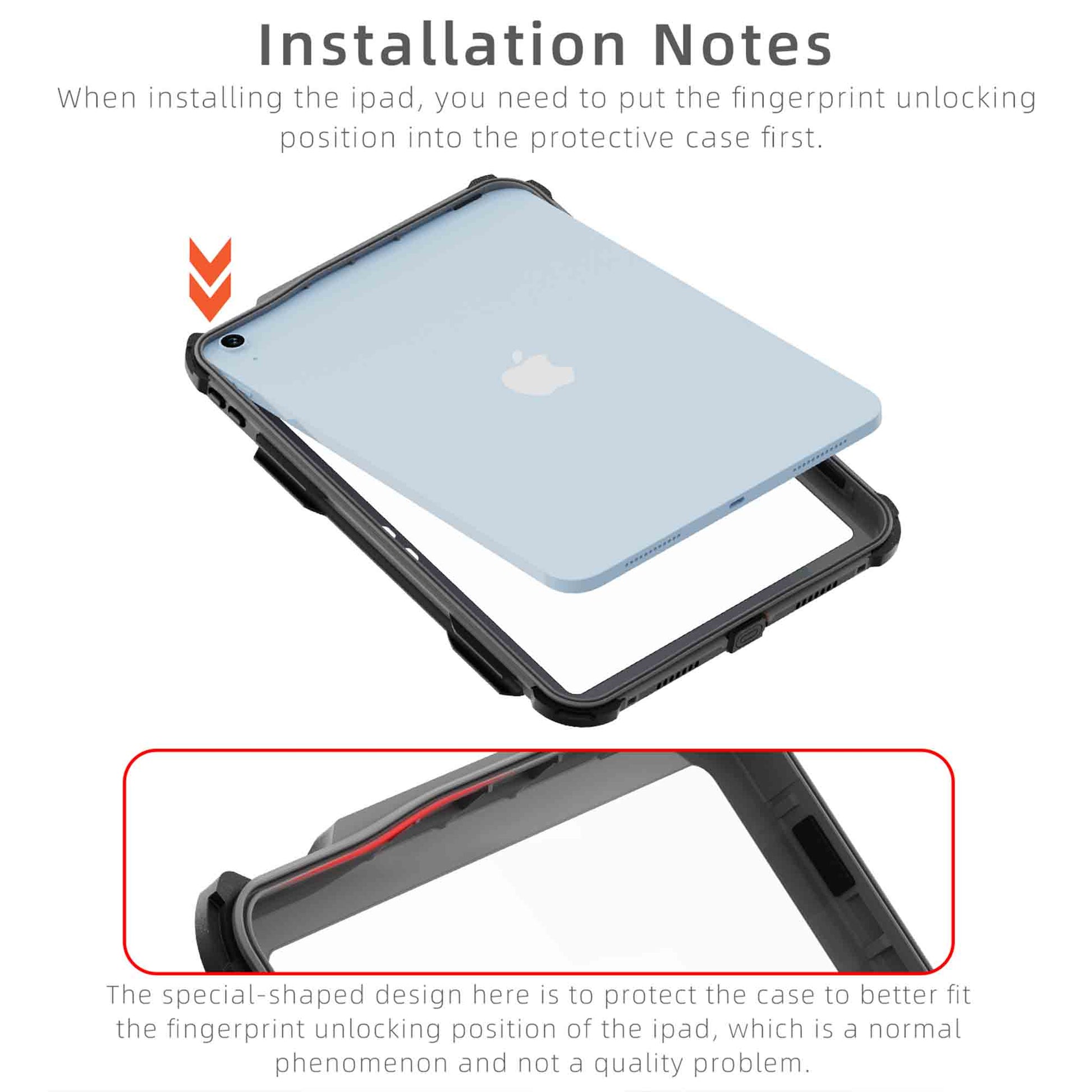 Ultramarine Technology Heavy-Duty Waterproof Tablet Case with 360° Rotating Hand Strap - iPad 10