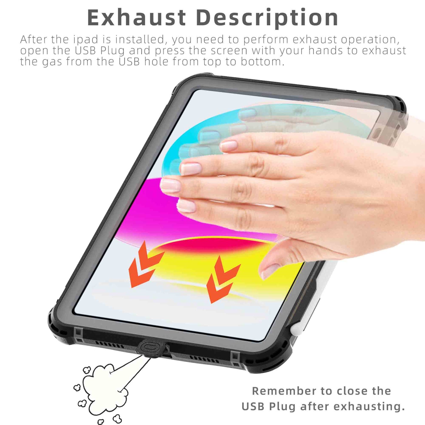Ultramarine Technology Heavy-Duty Waterproof Tablet Case with 360° Rotating Hand Strap - iPad 10