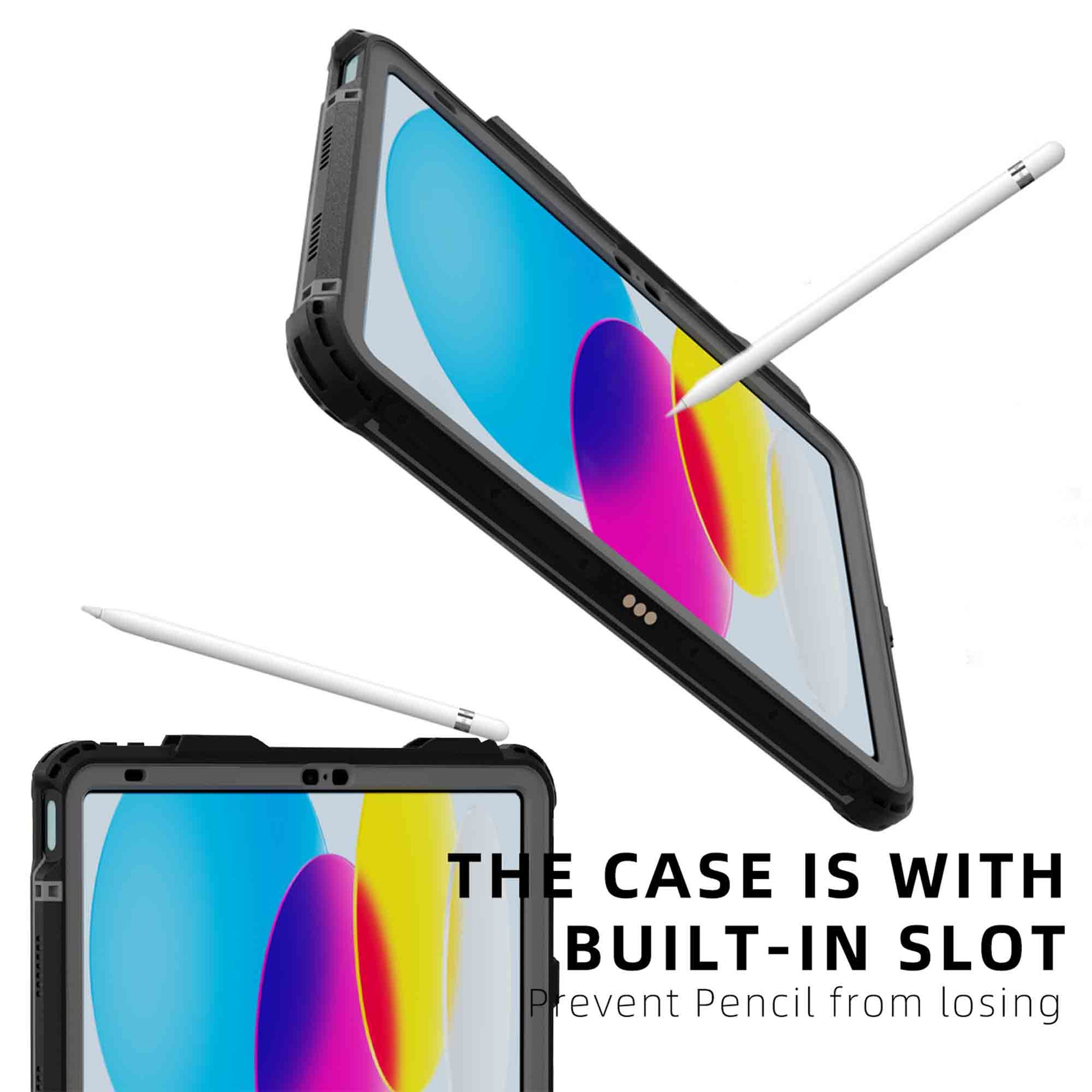 Ultramarine Technology Heavy-Duty Waterproof Tablet Case with 360° Rotating Hand Strap - iPad 10