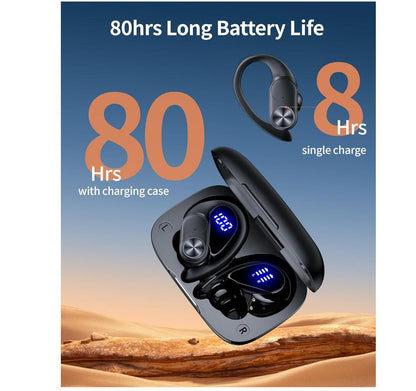 Hi-Fi Bluetooth Wireless Earbuds 80Hrs Playtime IPX7 Waterproof