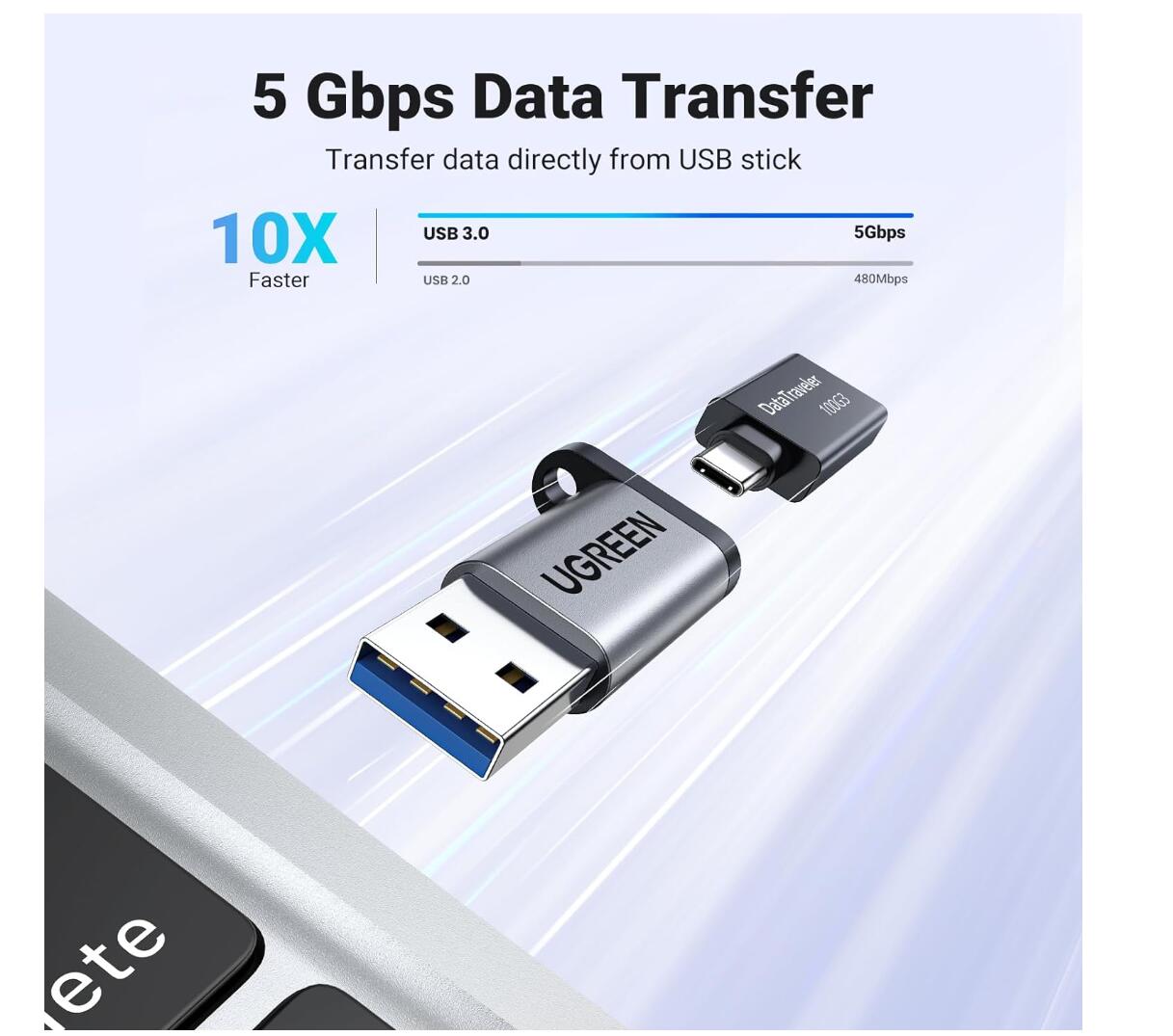 High Speed Date Transfer USB 3.0 to USB-C Cable Adapter