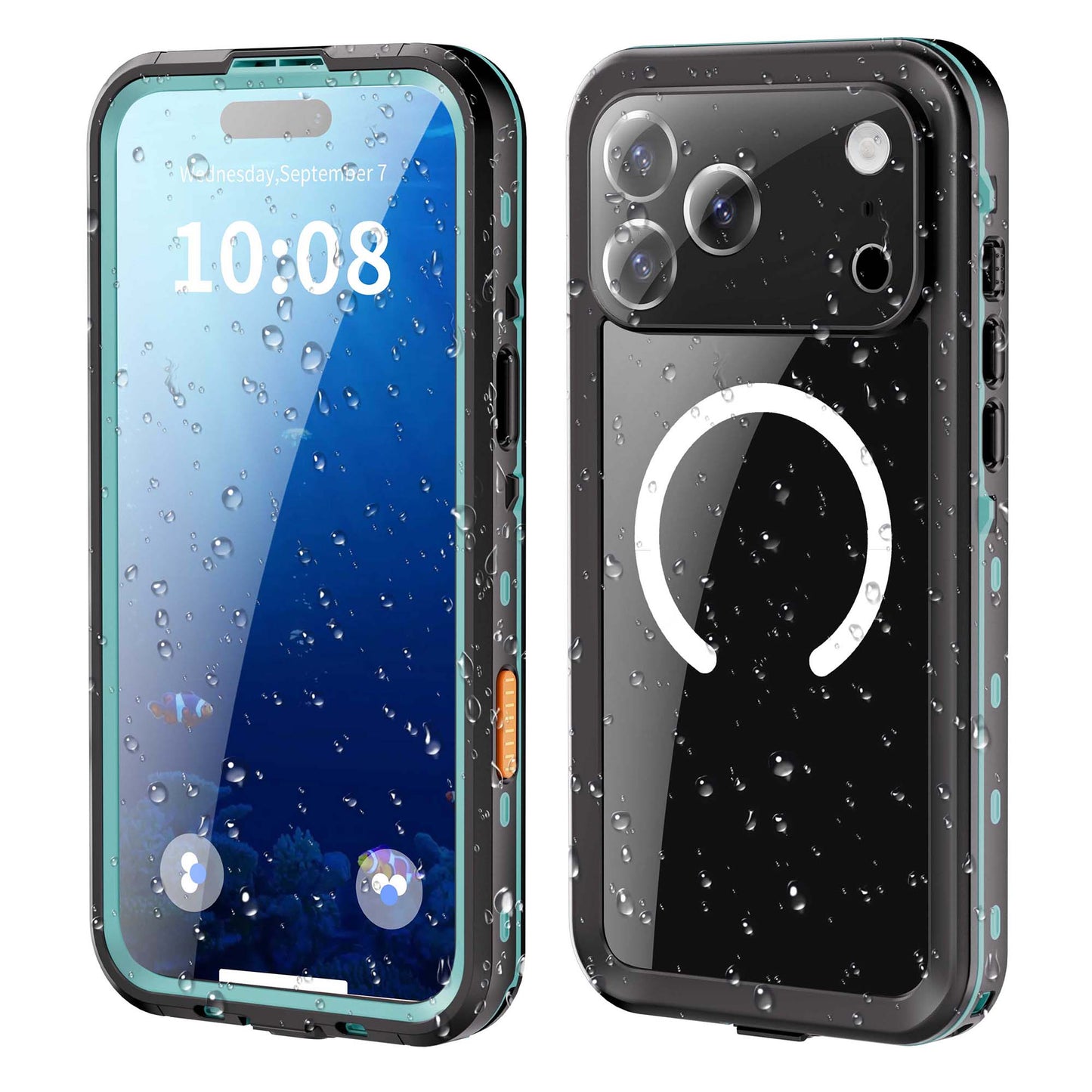 Ultramarine Technology IP68 Waterproof MagSafe Phone Case with Sensor Button & Hand Lanyard - iPhone 17 Pro Max