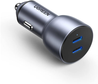 Intelligent PD Fast Charging 40W USB-C Car Charger 2-Port