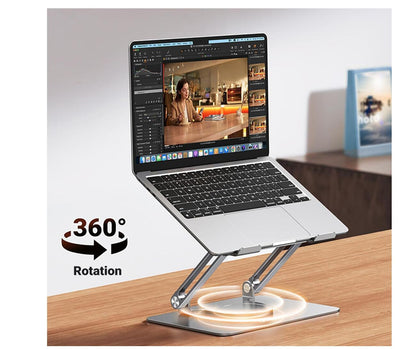 Laptop Stand Desk 360 Aluminum Rotating Base Holder Adjustable