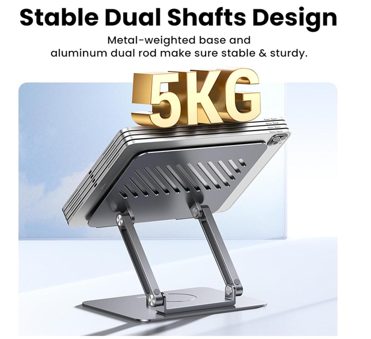 Laptop Stand Desk 360 Aluminum Rotating Base Holder Adjustable