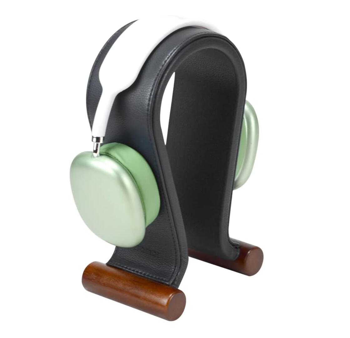 Leather Headset Stand Desk Holder Sturdy Elegant Unique