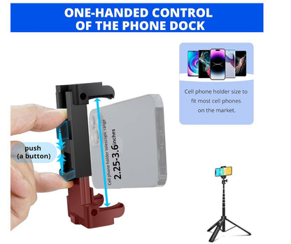 Long Extension Bluetooth Selfie Stick Triple with Wireless Remote Shutter