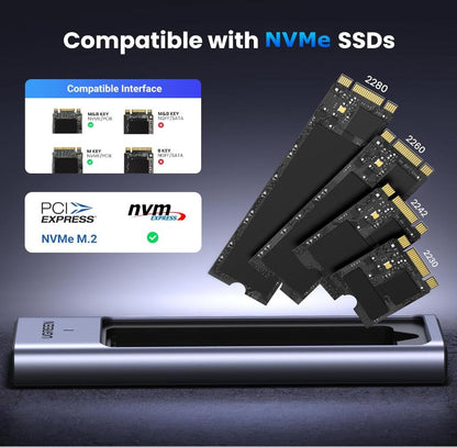 M.2 VNMe SSD Enclosure USB 3.2 10Gbps Aluminum