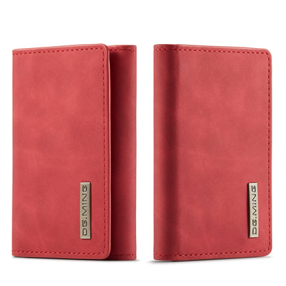 Retro Leather Tri-fold Card Case Magnetic Clip