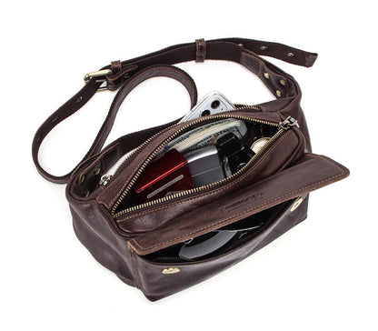 Men's Genuine Leather Fanny Pack Waist Bag Phone Multifunctional Sports Trend