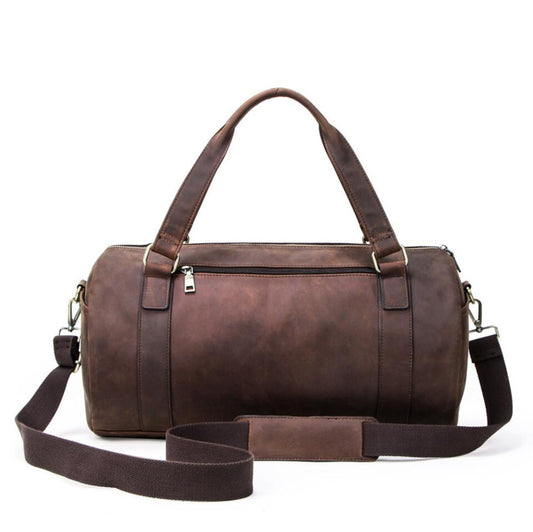 Men's Genuine Leather Duffel Bag Laptop Luggage Travel with Large Capacity Outdoor