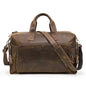 Men's Genuine Leather Duffel Bag Luggage Laptop Bag Travel Large Capacity Outdoor Storage