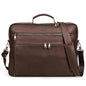 Men's Genuine Leather Briefcase Laptop Bag Large Capacity Business Pockets