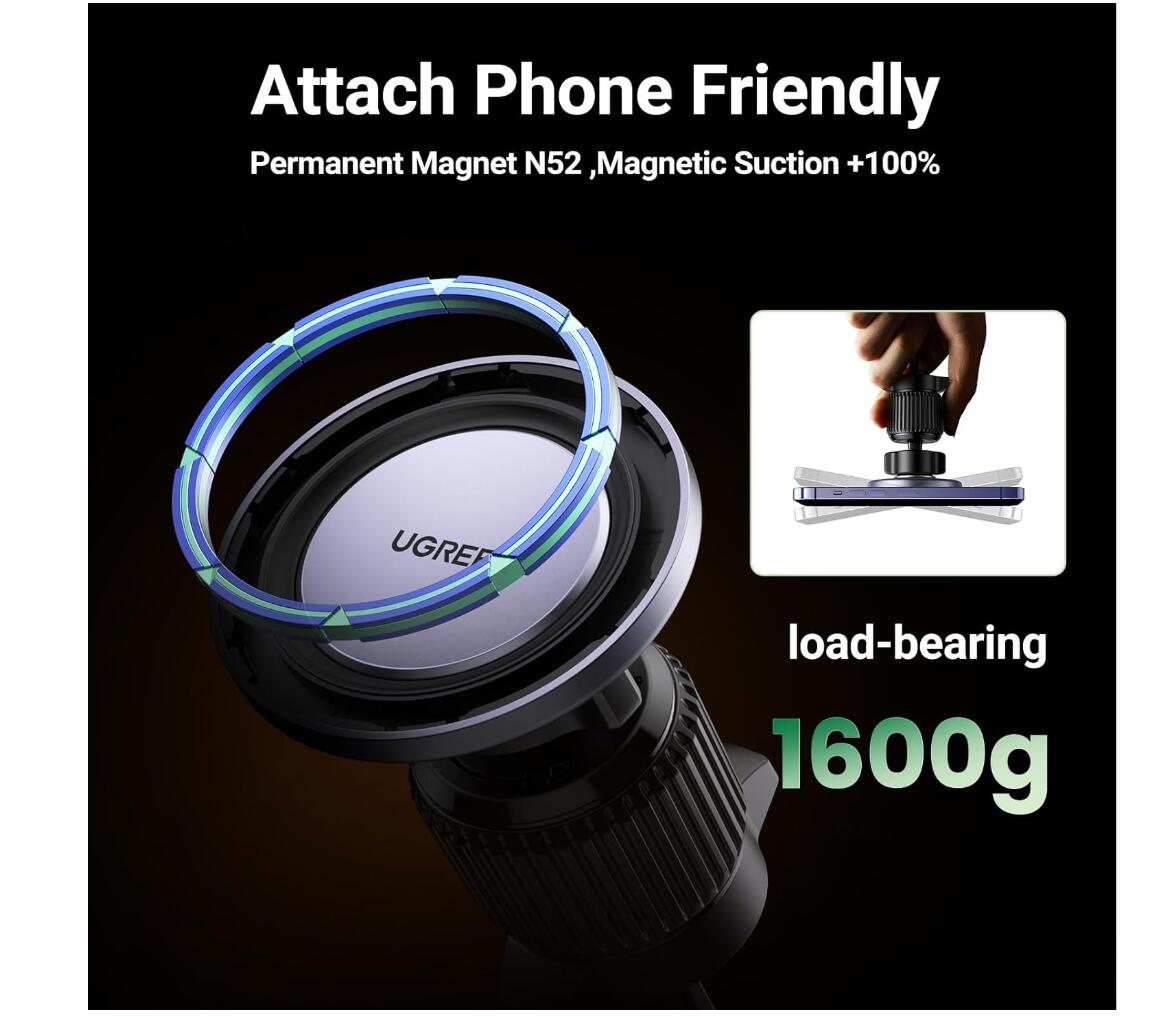 Magnetic Car Phone Holder Mount Air Vent Clip Strongest