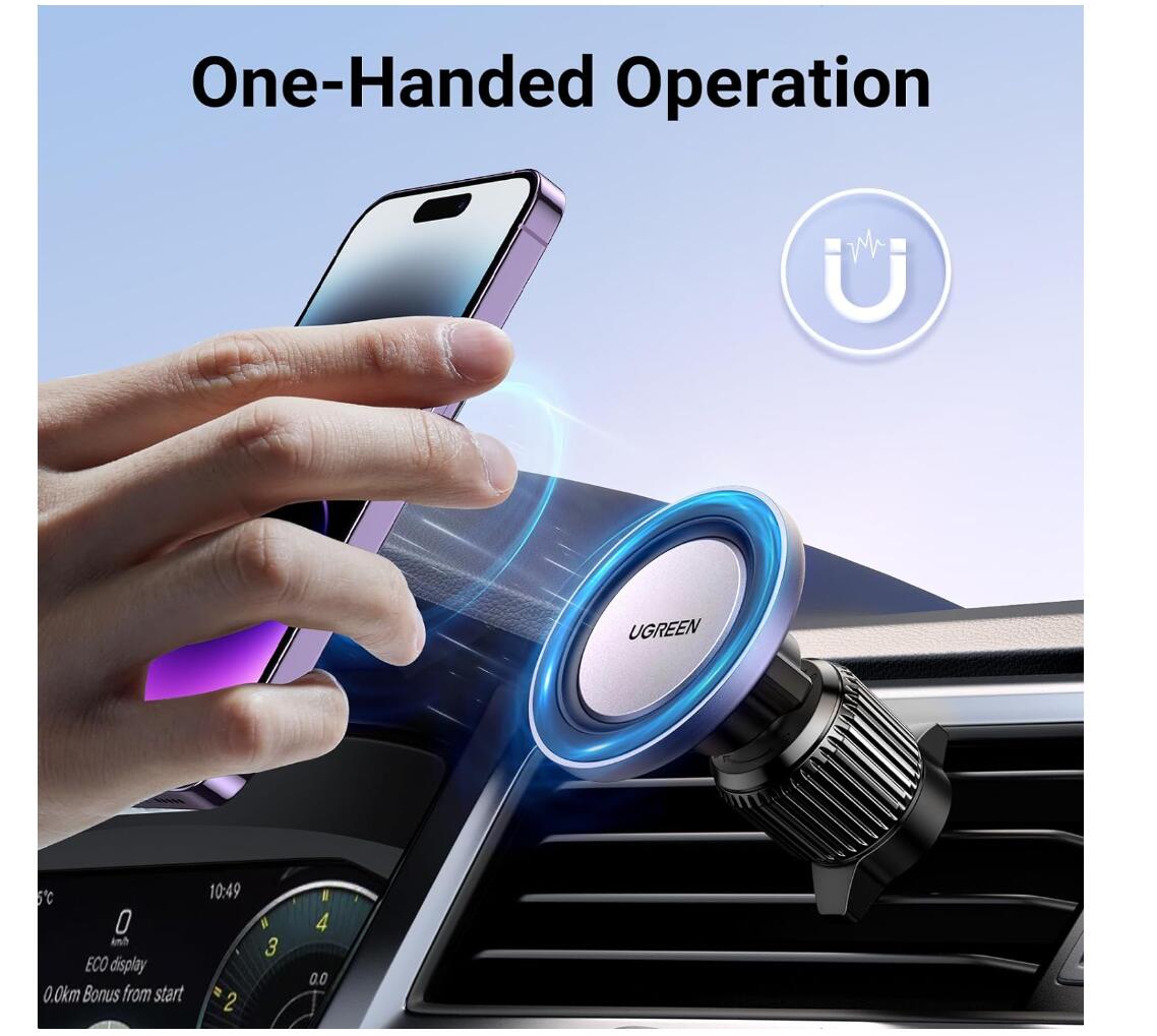 Magnetic Phone Holder Car Mount Dashboard Windshield Air Vent 3-in-1