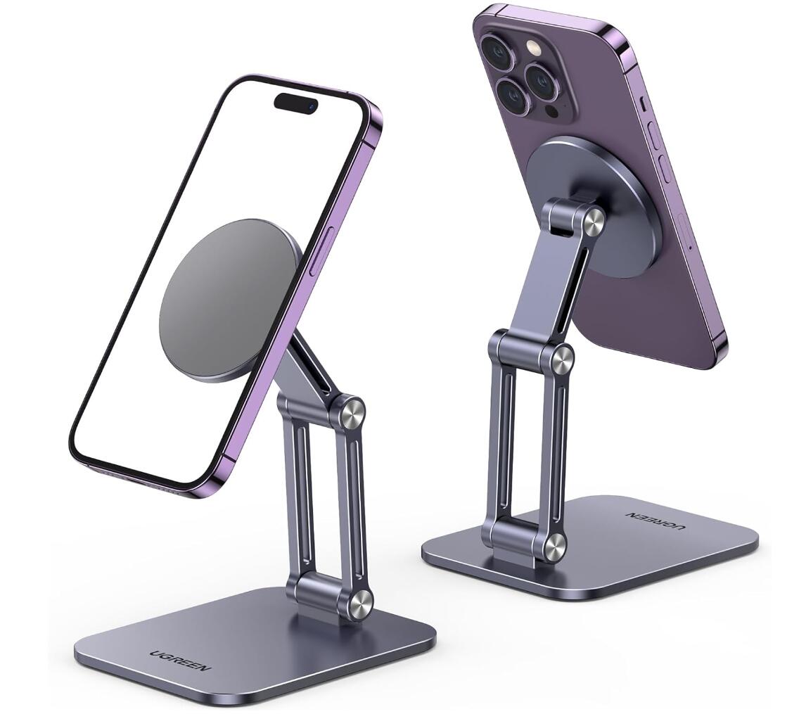 Magnetic Phone Stand Desk Ergonomic Aluminum Adjustable