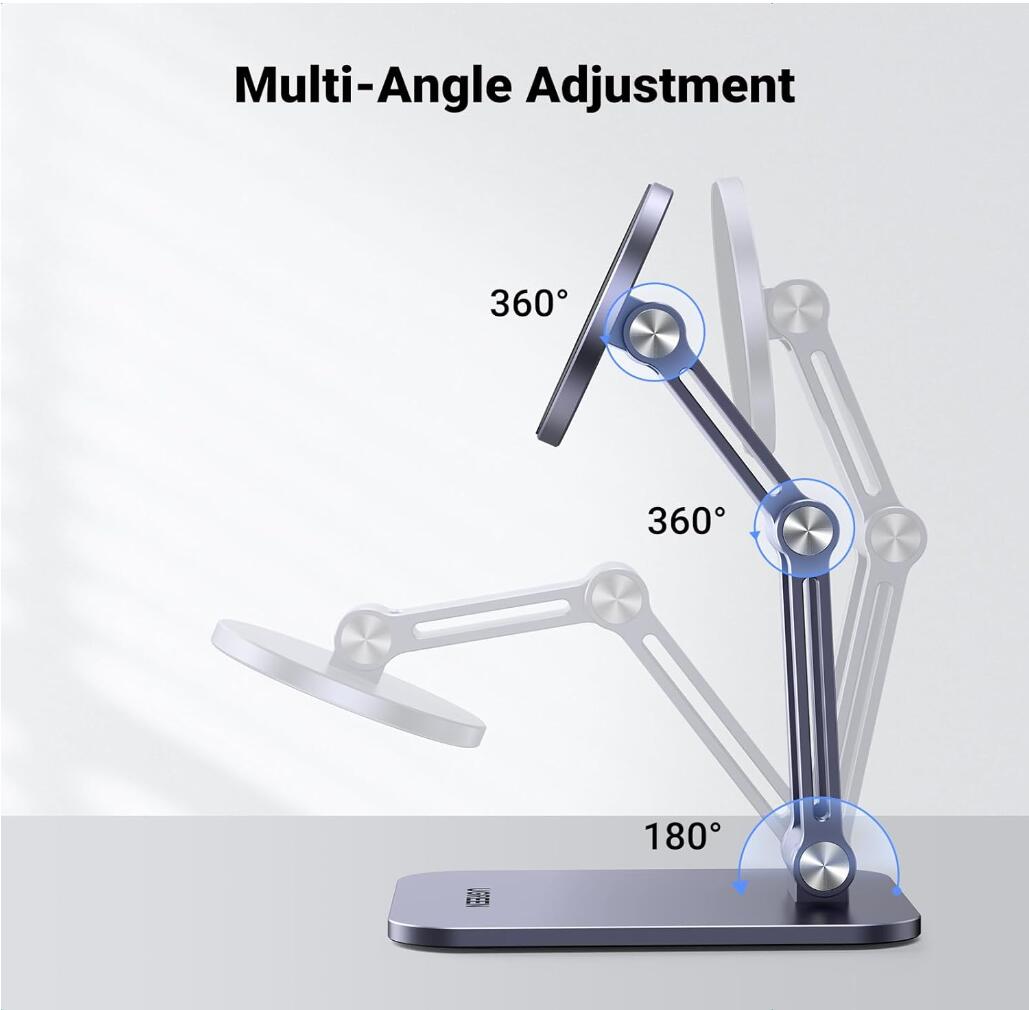 Magnetic Phone Stand Desk Ergonomic Aluminum Adjustable