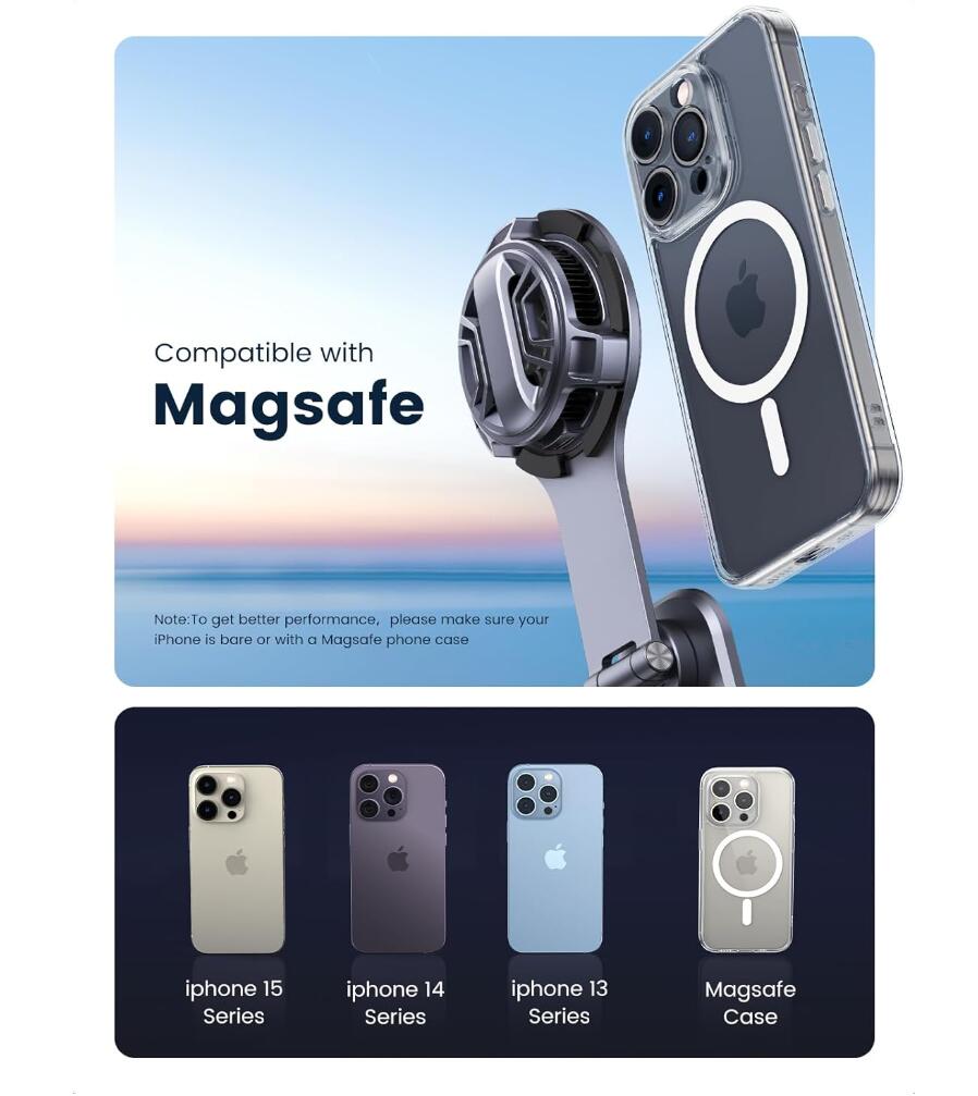 Magnetic Wireless Car Charger Phone Mount Holder Dashboard