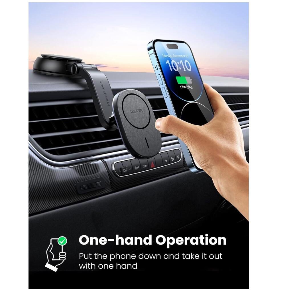 Magsafe Magnetic Wireless Phone Car Charger Mount Dual Air Vent