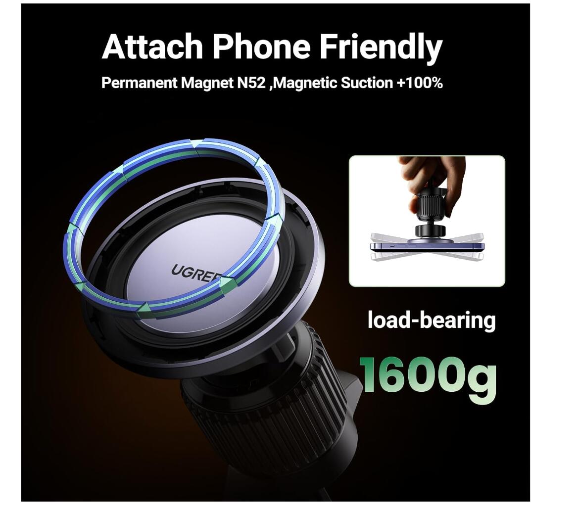 Magsafe Phone Car Charger Magnetic Mount Air Vent Clip Holder